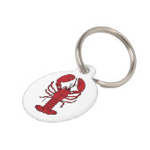 Schattigee Kreeft Nautisch strand id label Huisdierpenning (Zijkant)