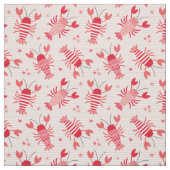 Schattigee kreeften op lichtroze witte streep stof (Swatch)