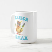 Schattigee krijger vrouw viking chicken koffiemok (Voorkant links)