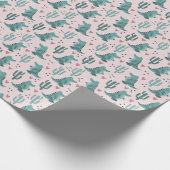 Schattigee krokodil,  alligatorpatroon. cadeaupapier (Hoek)