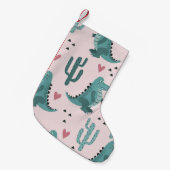 Schattigee krokodil,  alligatorpatroon. kleine kerstsok (Voorkant (Hangend))