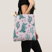 Schattigee krokodil, alligatorpatroon. tote bag (Dichtbij)