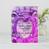 Schattigee kroongepersonaliseerde verjaardagsfeest kaart (Staand voorkant)