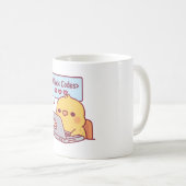 Schattigee kuiken codering op laptop kuiken codes koffiemok (Voorkant rechts)