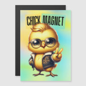 Schattigee kuiken magneet Funny Pasen-54546 (Voorkant / Achterkant)