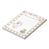 Schattigee kuiken verjaardagstijd capsule bericht notitieblok (Linkerzijde)