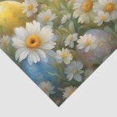 Schattigee kuikens in een weide met paaseieren,  tissuepapier (Detail)