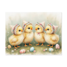 Schattigee kuikens in paashaas