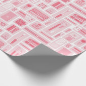 Schattigee kunst levert roze patroon creatief cadeaupapier (Hoek)