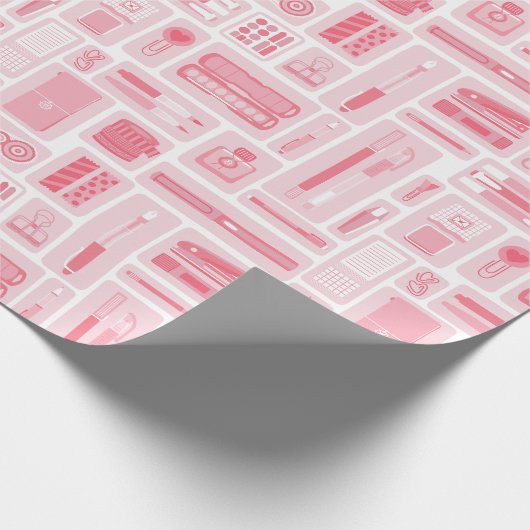 Schattigee kunst levert roze patroon creatief cadeaupapier (Hoek)