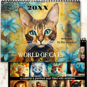 Schattigee Kunst Magische Kattenwereld Kalender