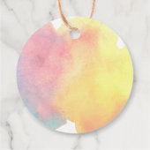 Schattigee kunst schilderij palet kunst verjaardag bedankjes labels (Achterkant)