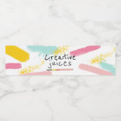 Schattigee kunst schilderij partij waterfles label etiket (Enkel label)