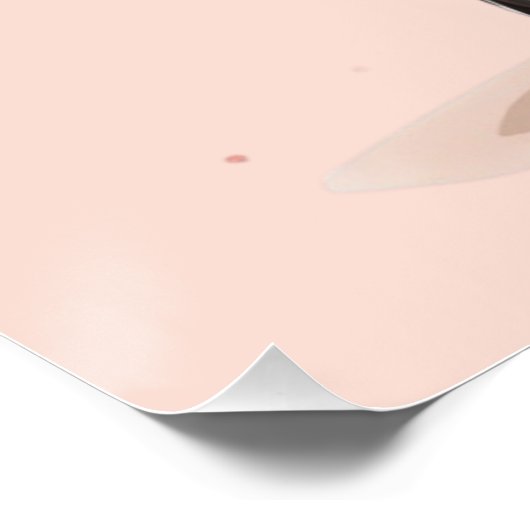 Schattigee kunst van Calico Cat Heart Kawaii Valen Perfect Poster (Hoek)