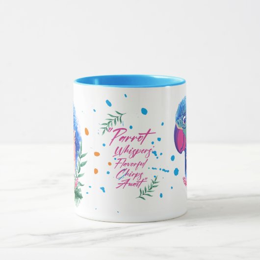Schattigee Kunst voor Parrot Quotes Mok (Midden)