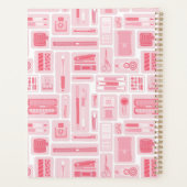 Schattigee kunstbenodigdheden geïllustreerd patroo planner (Achterkant)