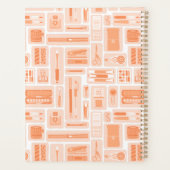 Schattigee kunstbenodigdheden geïllustreerd patroo planner (Achterkant)