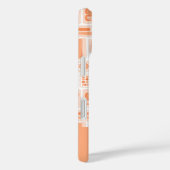 Schattigee kunstbenodigdheden perzik Oranje patroo Case-Mate iPhone Case (Achterkant / Rechts)