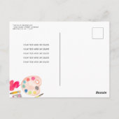 Schattigee Kunstenaar Verf Tekenen Feestschilderij Briefkaart (Achterkant)
