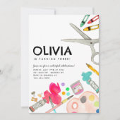 Schattigee Kunstenaar Verf Tekenen Feestschilderij Kaart (Voorkant)