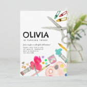 Schattigee Kunstenaar Verf Tekenen Feestschilderij Kaart (Staand voorkant)