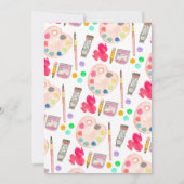 Schattigee Kunstenaar Verf Tekenen Feestschilderij Kaart (Achterkant)