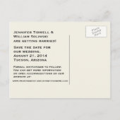 Schattigee kussen hagedissen bruiloft save de datu aankondigingskaart (Achterkant)