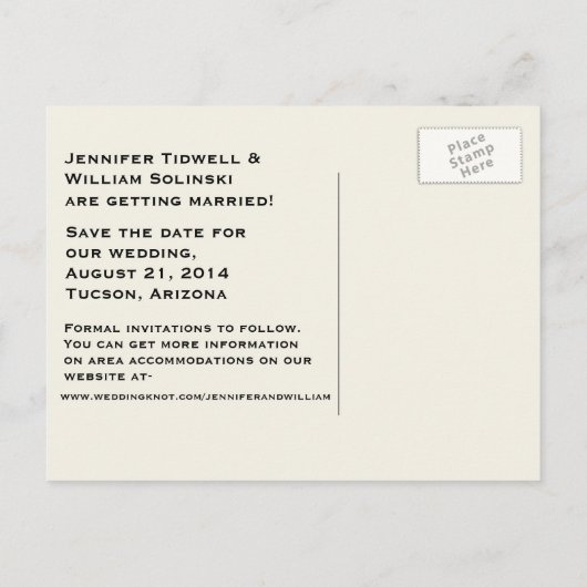 Schattigee kussen hagedissen bruiloft save de datu aankondigingskaart (Achterkant)