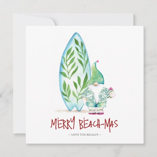 Schattigee kust kerst Kaarten Notitiekaartje (Voorkant)