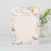 Schattigee kustboten en Zeeen Bedankkaart (Staand voorkant)