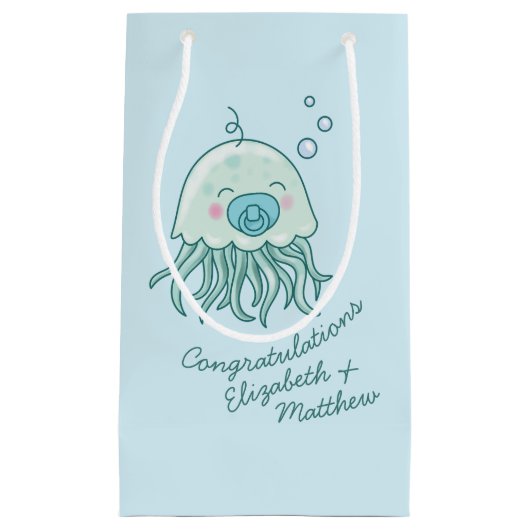 Schattigee kwal Baby shower Kawaii Blue Boy Klein Cadeauzakje (Voorkant)