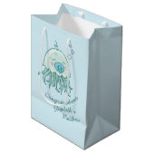 Schattigee kwal Baby shower Kawaii Blue Boy Medium Cadeauzakje (Voorkant Gekanteld)