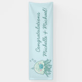 Schattigee kwal Baby shower Kawaii Blue Boy Spandoek (Verticaal)