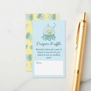 Schattigee kwal Baby shower Kawaii Luier Raffle Informatiekaartje