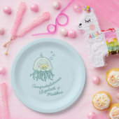 Schattigee kwal Baby shower Kawaii Papieren Bordje (Feest)
