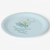 Schattigee kwal Baby shower Kawaii Papieren Bordje (Gekanteld)