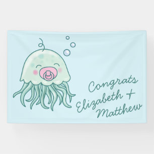 Schattigee kwal Baby shower Kawaii Pink Girl Spandoek