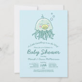 Schattigee kwal Baby shower kawaii uitnodiging (Voorkant)