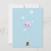 Schattigee kwal verjaardagsuitnodiging kaart (Achterkant)