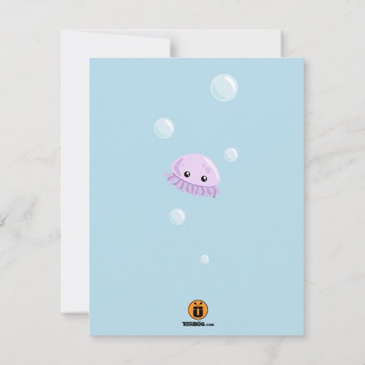 Schattigee kwal verjaardagsuitnodiging kaart (Achterkant)
