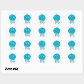 Schattigee kwallentekening ronde sticker (Vel)