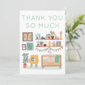 Schattigee Kwekerij BABY SHOWER CADEAUS Bedankkaart (Staand voorkant)