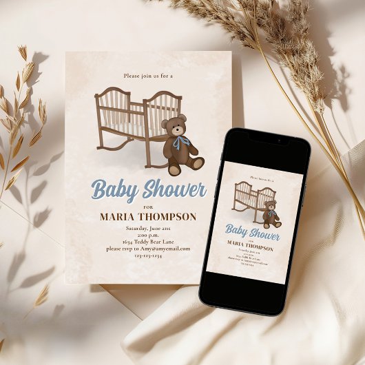 Schattigee  kwekerij Custom Baby shower Kaart