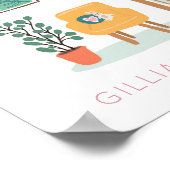 Schattigee Kwekerij Illustratie AANGEPASTE BABY NA Poster (Hoek)