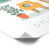 Schattigee Kwekerij Illustratie AANGEPASTE BABY NA Poster (Hoek)