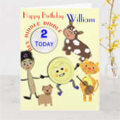 Schattigee Kwekerij Rhyme Kinder leeftijd en naam  Kaart (Gele Bloem)