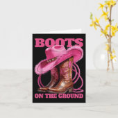 Schattigee laarzen op de grond Linedance Western C Kaart (Gele Bloem)