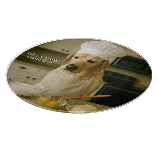 Schattigee Laborador gepersonaliseerde glassnijpla Snijplank (Hoek)