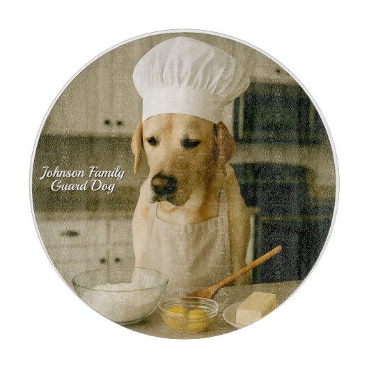 Schattigee Laborador gepersonaliseerde glassnijpla Snijplank (Voorkant)