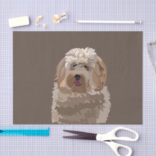 Schattigee labradoodle goldendoodle poedelhond tissuepapier (Craft)